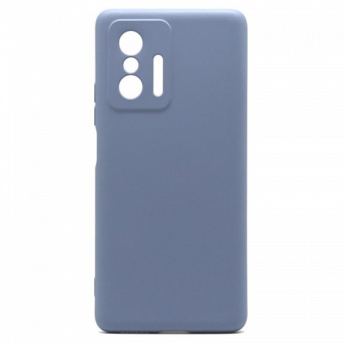 Θήκη Liquid Silicon inos Xiaomi 11T 5G / 11T Pro 5G L-Cover Γκρι-Μπλε