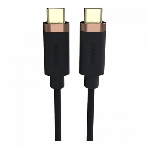 Καλώδιο Σύνδεσης USB 3.2 Duracell Braided Kevlar USB C σε USB C 2m Μαύρο