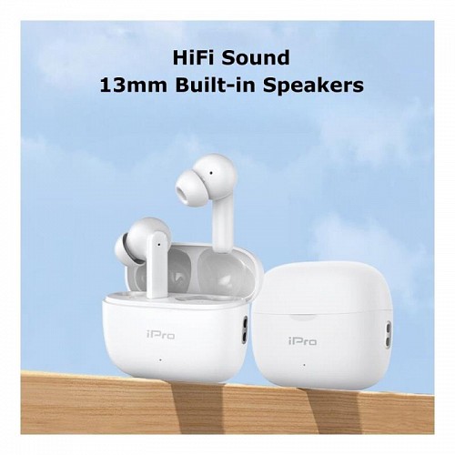 True Wireless Ακουστικά Bluetooth iPro TW300 Plus Λευκό