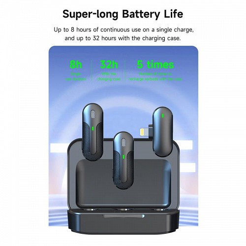 Ασύρματα Μικρόφωνα Devia M8-2-C Kintone Series 2 σε 1 USB C Μαύρο