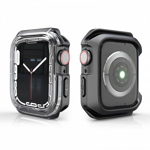 Θήκη TPU & PC Devia Sport Apple Watch 7/ 8 (41mm) Shock Proof Μαύρο