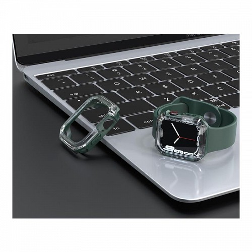 Θήκη TPU & PC Devia Sport Apple Watch 4/ 5/ 6/ SE (44mm) Shock Proof Πράσινο