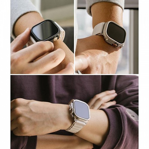 Θήκη PC Ringke Slim Apple Watch Ultra 49mm Διάφανο & Μαύρο (2 τεμ)
