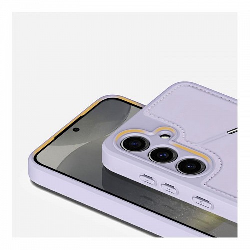 Θήκη Δερμάτινη Dux Ducis Rafi II Mag 3 σε 1 MagSafe RFID Blocker Samsung S921B Galaxy S24 5G με Stand Μωβ