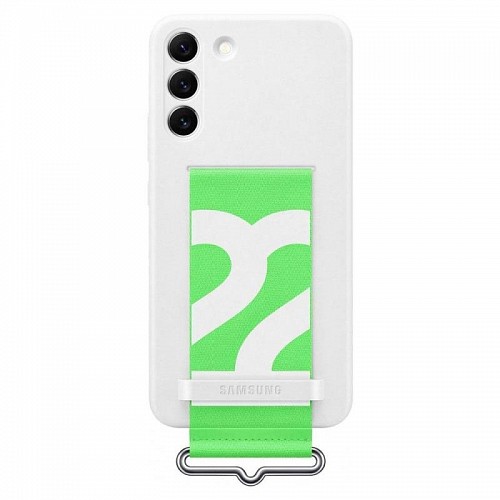 Θήκη Σιλικόνης με Strap Samsung EF-GS906TWEG S906B Galaxy S22 Plus 5G Λευκό