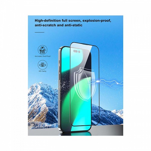 Tempered Glass Full Face Anti-Static Devia Apple iPhone 14 Plus Van Μαύρο (1 τεμ.)