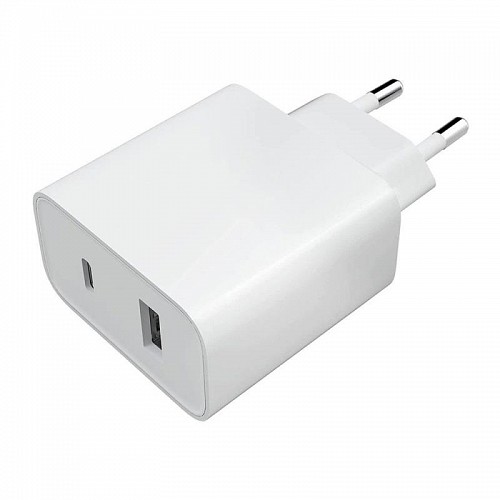 Φορτιστής Ταξιδίου Ταχείας Φόρτισης Xiaomi 33W με Διπλή Έξοδο USB A & Έξοδο USB C PD 3.0 AD332EU Λευκό