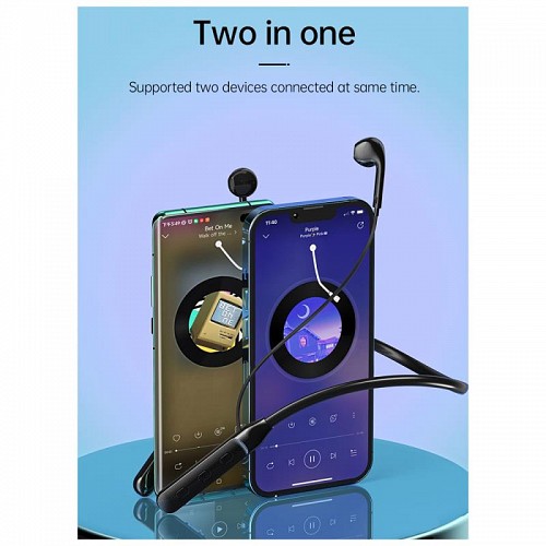 Στερεοφωνικό Ακουστικό Bluetooth Devia EM036 Sport Kintone Neckband Μαύρο