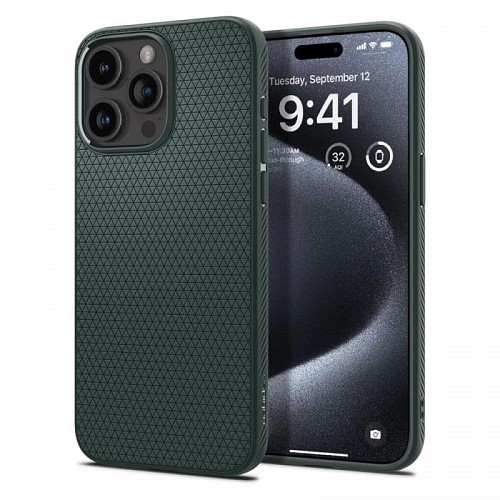 Θήκη Soft TPU Spigen Liquid Air Apple iPhone 15 Pro Πράσινο