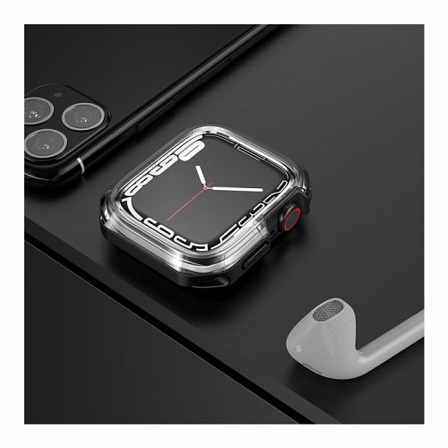 Θήκη TPU & PC Devia Sport Apple Watch 7/ 8 (41mm) Shock Proof Μαύρο