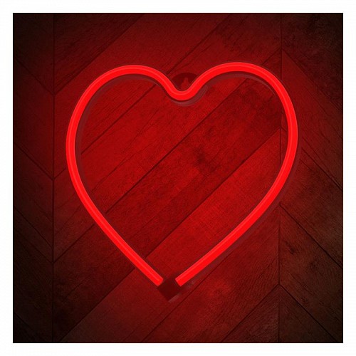 Neon LED Forever Light LNEO7 HEART (USB/Μπαταρίας & On/Off) Κόκκινο