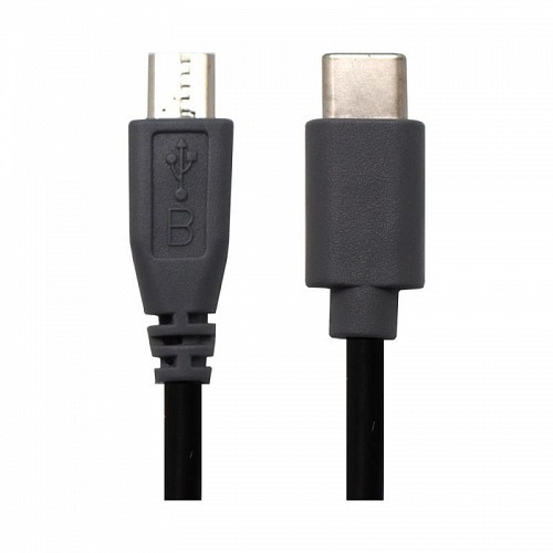 Καλώδιο Σύνδεσης USB 2.0 USB C σε micro USB 0.25m Μαύρο (Ασυσκεύαστο)