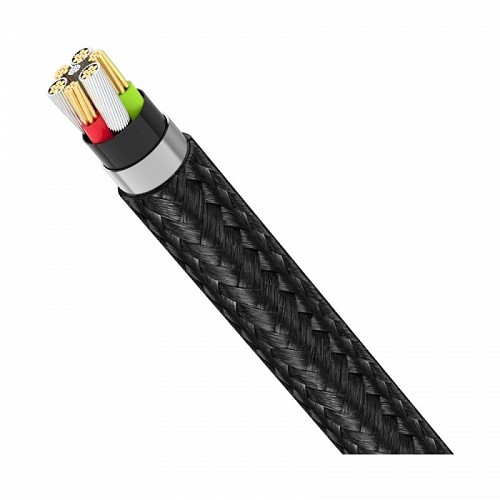 Καλώδιο Σύνδεσης USB 2.0 Devia EC203 Braided USB A σε micro USB 1m Gracious Μαύρο