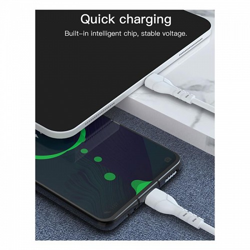 Καλώδιο Σύνδεσης USB 2.0 Devia EC145 USB A σε USB C 1m Kintone Λευκό