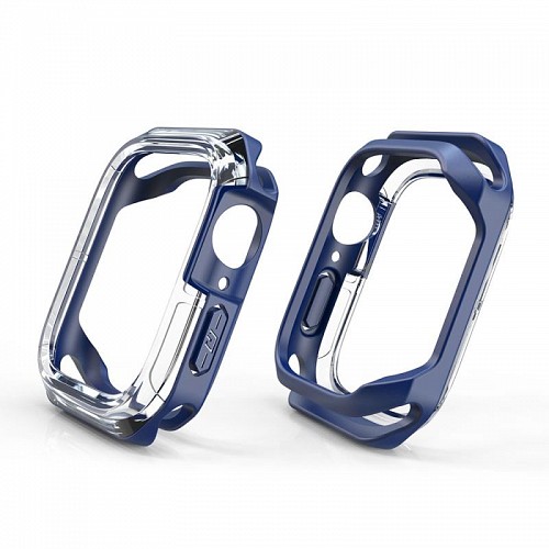 Θήκη TPU & PC Devia Sport Apple Watch 4/ 5/ 6/ SE (44mm) Shock Proof Μπλε
