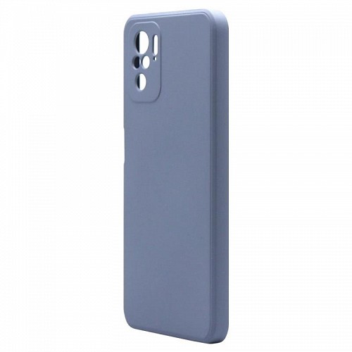 Θήκη Liquid Silicon inos Xiaomi Poco M5S/ Redmi Note 10/ 10S L-Cover Γκρι-Μπλε