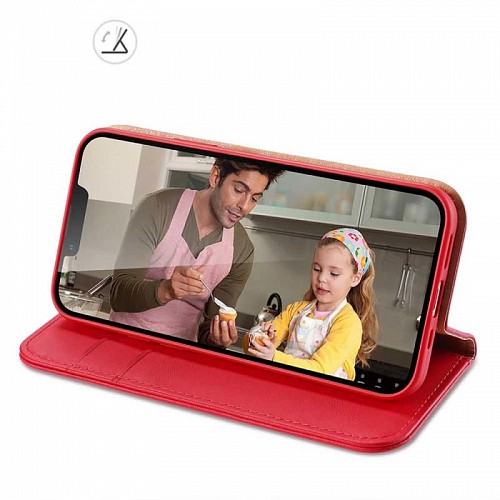 Θήκη Δερμάτινη Dux Ducis Hivo RFID Wallet Apple iPhone 15 Plus Κόκκινο