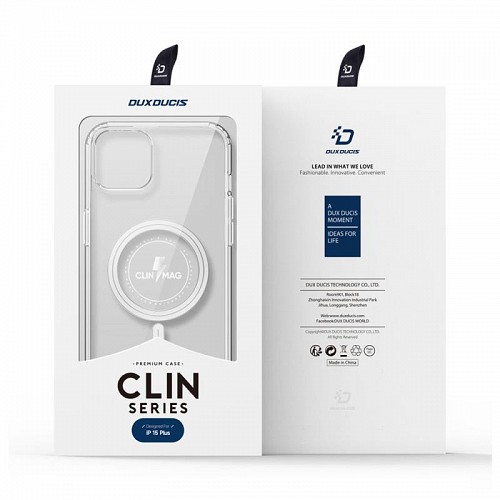 Θήκη TPU & PC Dux Ducis Clin Magnetic MagSafe Apple iPhone 15 Plus Διάφανο