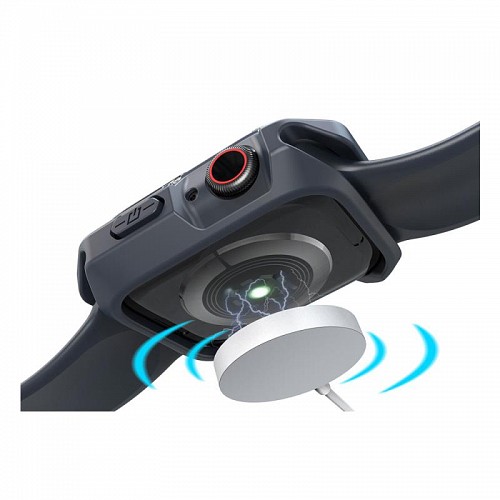 Θήκη TPU & PC Devia Sport Apple Watch 4/ 5/ 6/ SE (40mm) Shock Proof Σκούρο Μπλε
