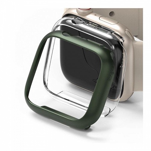 Θήκη PC Ringke Slim Apple Watch 7/ 8 41mm Διάφανο & Πράσινο (2 τεμ)