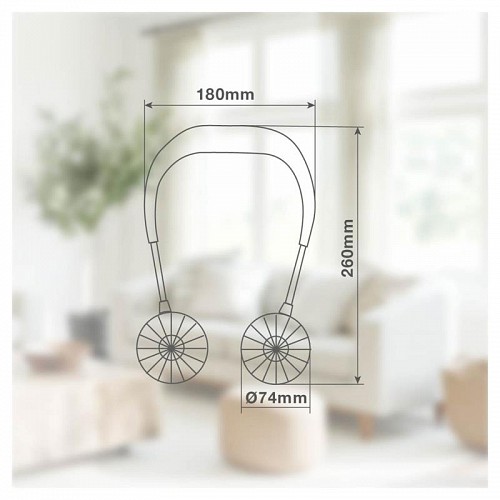 Ανεμιστήρας Κεφαλής Επαναφορτιζόμενος Niaros Bhari Micro USB 2.5W Μαύρο