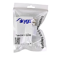 Universal αντάπτορας τροφοδοσίας Euro 2-pin σε 3 pin (αγγλικό) AKYGA AK-AD-59