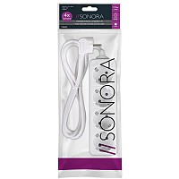 Πολύπριζο 4 θέσεων, με καλώδιο 1.5m σε λευκό χρώμα SONORA PSW400