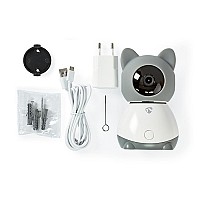 WiFi Smart IP camera Full HD 1080p, με λειτουργία Pan tilt και αισθητήρα θερμοκρασίας & υγρασίας NEDIS WIFICI30CGY