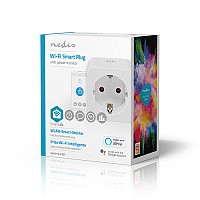 Wi-Fi Smart Plug με μετρητή κατανάλωσης ενέργειας, 3680W NEDIS WIFIP121FWT