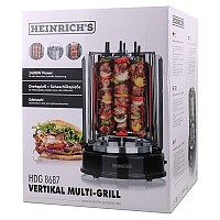 Ηλεκτρική κάθετη ψησταριά, 1400W HEINRICHS HDG 8687