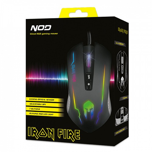 Ενσύρματο RGB Gaming mouse, με ανάλυση έως 3200DPI NOD IRON FIRE
