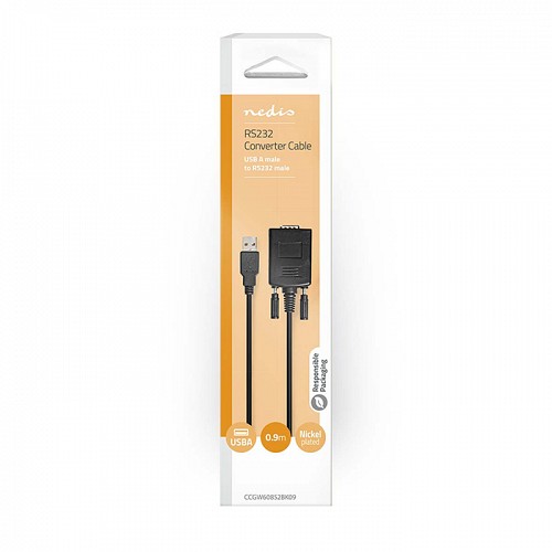 Μετατροπέας USB High-Speed A αρσ. - RS232 αρσ., 0.90m NEDIS CCGW60852BK09
