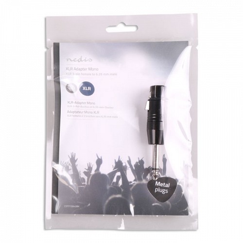 Αντάπτορας XLR 3-Pin θηλ. σε 6.35 mm mono αρσ NEDIS COTP15940BK