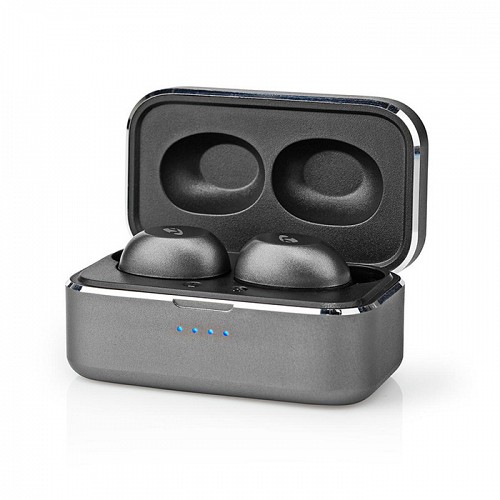 Bluetooth ακουστικά handsfree με θήκη φόρτισης, σε γκρι χρώμα NEDIS HPBT5056GY
