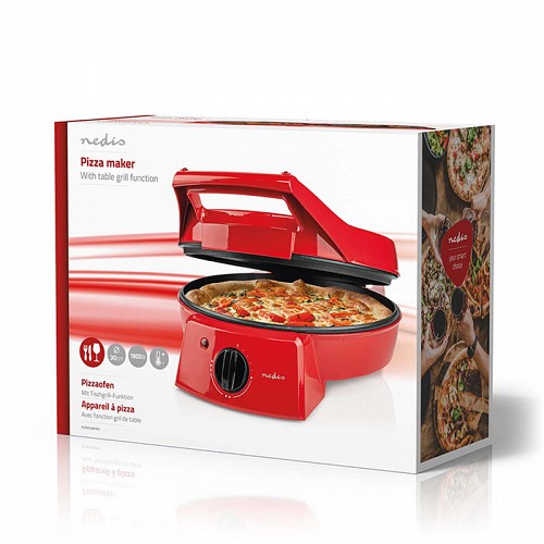 Παρασκευαστής πίτσας 30cm, 1800W NEDIS FCPM100FRD