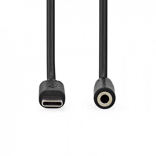Καλώδιο-αντάπτορας USB High-Speed Type-C αρσ. - 3.5mm θηλ., 1.00m NEDIS CCGP65960BK10