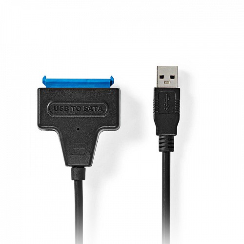 Καλώδιο - αντάπτορας USB 3.2 Gen 1x1 Type Α αρσ. - SATA 22-pin, για τη σύνδεση σκληρών δίσκων HDD / SSD 2.5, 0.30m NEDIS CCGB75100BK05