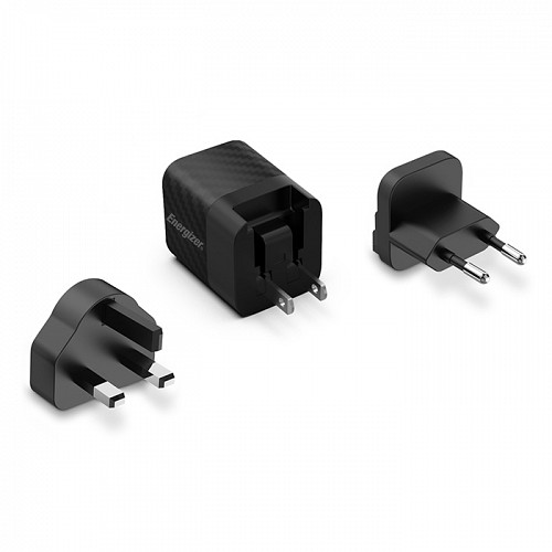 Universal φορτιστής με 1 θύρα USB Type-C και power delivery 20W και premium αποσπώμενο καλώδιο, σε μαύρο χρώμα ENERGIZER A20MUC