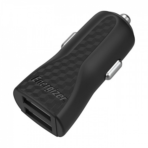 Universal φορτιστής αυτοκινήτου με 2 εξόδους USB 2.4A και με δύο αποσπώμενα καλώδια USB A - Micro USB και USB-C, σε μαύρο χρώμα ENERGIZER DC2BLCMM