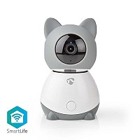 WiFi Smart IP camera Full HD 1080p, με λειτουργία Pan tilt και αισθητήρα θερμοκρασίας & υγρασίας NEDIS WIFICI30CGY