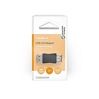 Αντάπτορας USB High-Speed A θηλ. - USB A θηλ., σε μαύρο χρώμα NEDIS CCGB60900BK