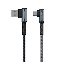 Καλώδιο USB 2.0 A αρσ. σε USB type-C 2m, σε γωνία 90° και σε μαύρο χρώμα ENERGIZER C710CKBK