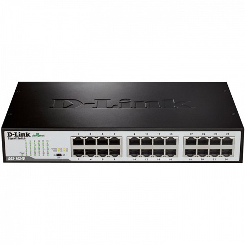 24-Port Gigabit Unmanaged Desktop Rackmount Switch D-LINK DGS-1024D