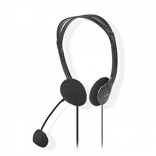 Στερεοφωνικό on-ear headset, με σύνδεση 2x3,5mm NEDIS CHST100BK