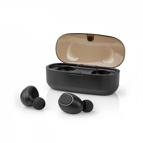 TWS Bluetooth ακουστικά με θήκη ασύρματης φόρτισης NEDIS HPBT5052BK