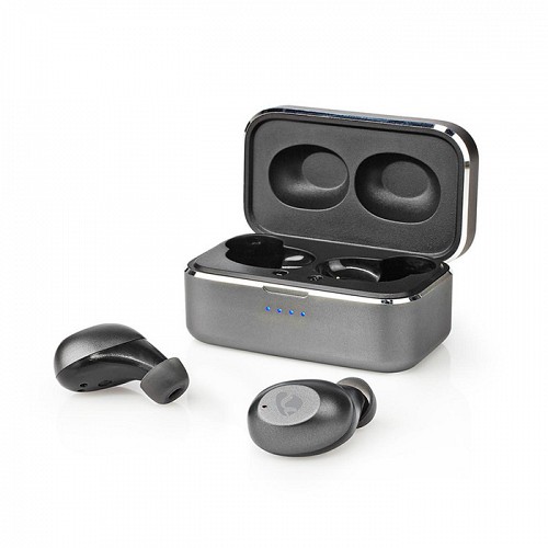 Bluetooth ακουστικά handsfree με θήκη φόρτισης, σε γκρι χρώμα NEDIS HPBT5056GY