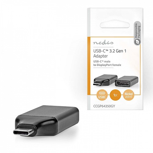 Αντάπτορας USB 3.2 Gen 1x1 Type-C αρσ. - DisplayPort θηλ NEDIS CCGP64350GY