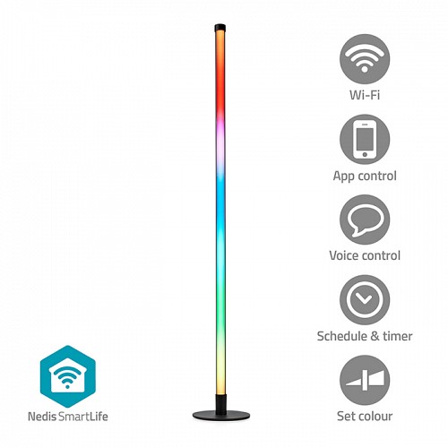 Wi-Fi smart φωτιστικό δαπέδου LED, 10W, 180lm NEDIS WIFILD20RGBW