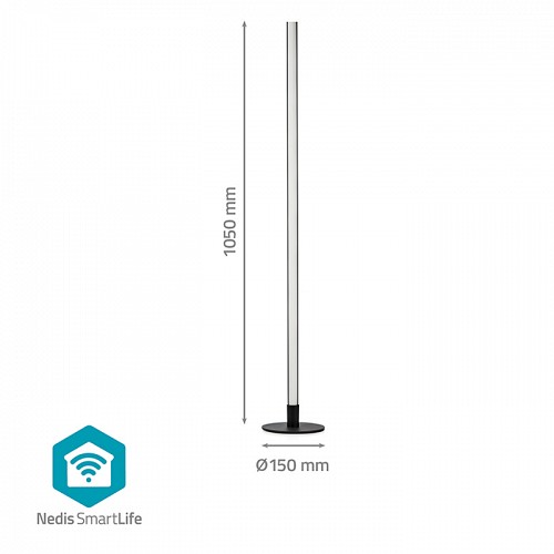 Wi-Fi smart φωτιστικό δαπέδου LED, 10W, 180lm NEDIS WIFILD20RGBW