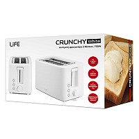 Αυτόματη φρυγανιέρα 2 θέσεων, 750W LIFE CRUNCHY WHITE